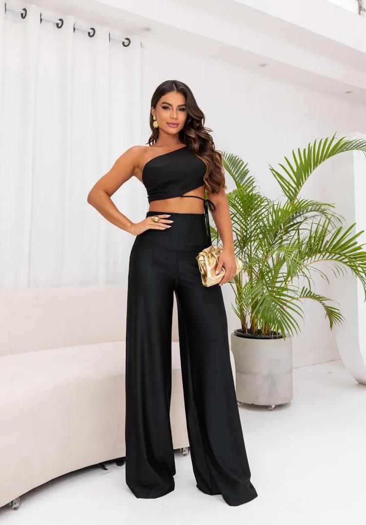 Conjunto Calça e cropped